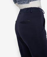 Maron Navy Jersey Classic Trousers | Brax