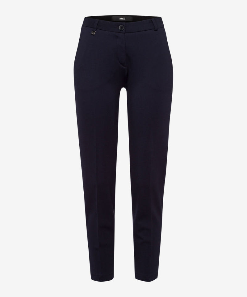 Maron Jersey Trousers in Navy | Brax at Sarah Thomson Melrose | Front pack shot