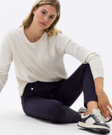 Maron Jersey Trousers in Navy | Brax at Sarah Thomson Melrose | New womenswear