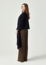 Kapua Cashmere Wrap in Navy | Untouched World