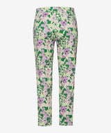 Mara S Apple Green Floral Chino Trousers | Brax