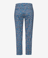 Mara S Inked Blue Patterned Trousers | Brax
