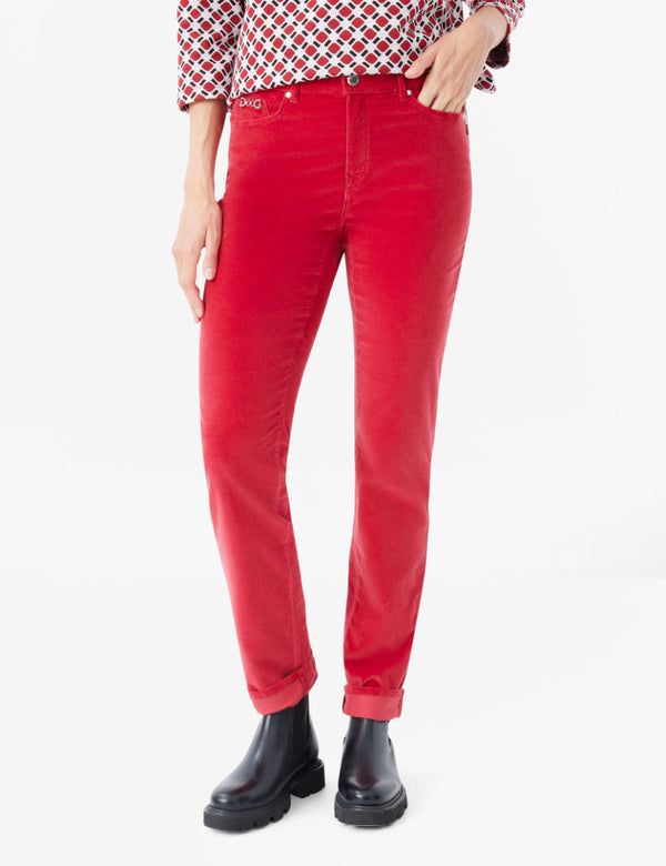 Mary Red Velvet Trousers | Brax