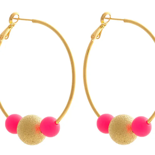 Pink Disco Hoopla Earrings | Cockatoo