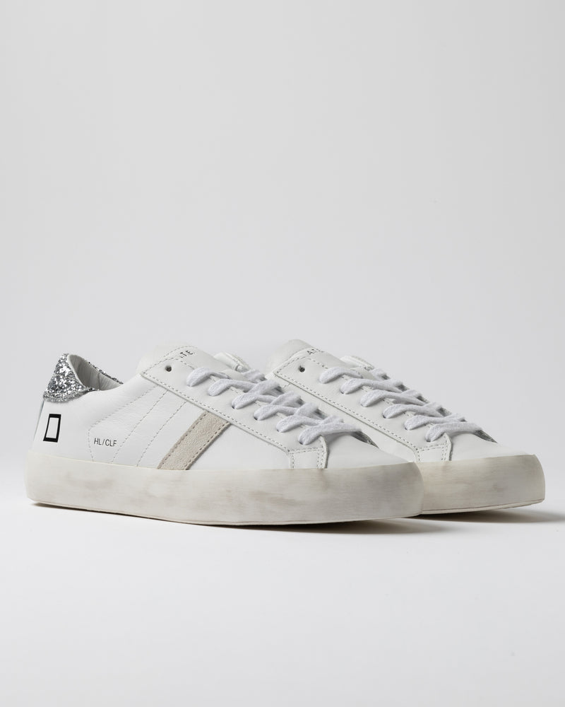 Hill Low White Calf Trainers | D.A.T.E Sneakers