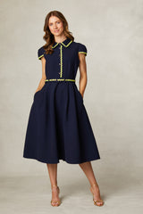 Navy Rick Rack Dress | FeeG