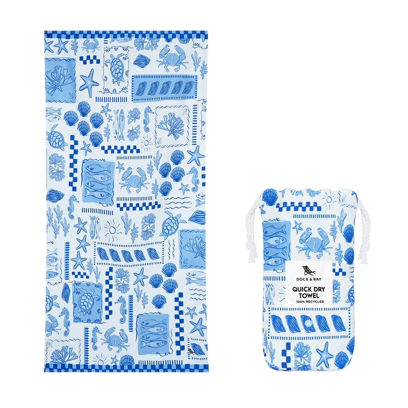 Grecian Shores Large Quick Dry Towel | Dock & Bay