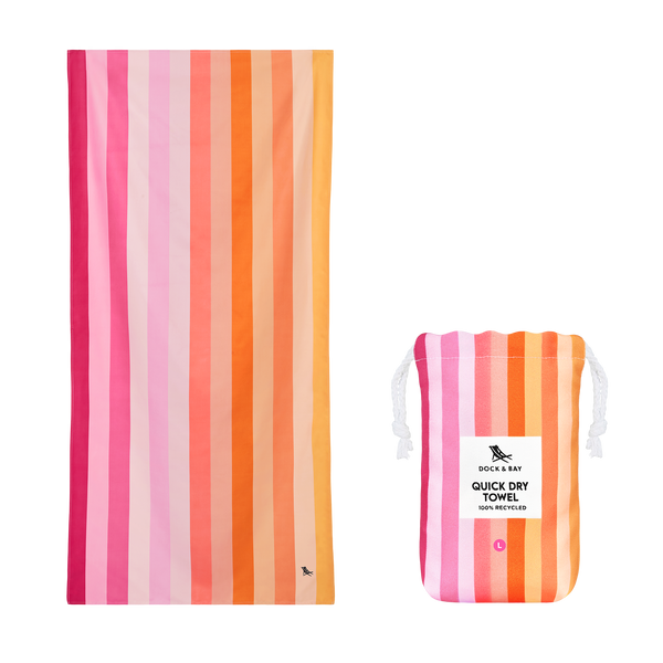 Summer Miami Sorbet Large Quick Dry Towels | Dock & Bay