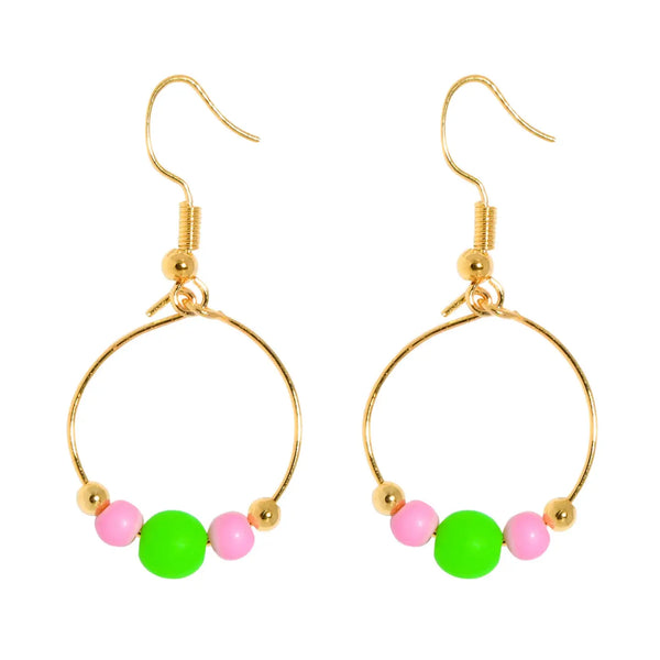 Green and Pink Bopper Earrings | Cockatoo