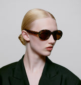 Anma Sunglasses in Black/Yellow Tortoise | A.Kjærbede