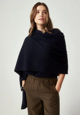 Kapua Cashmere Wrap in Navy | Untouched World