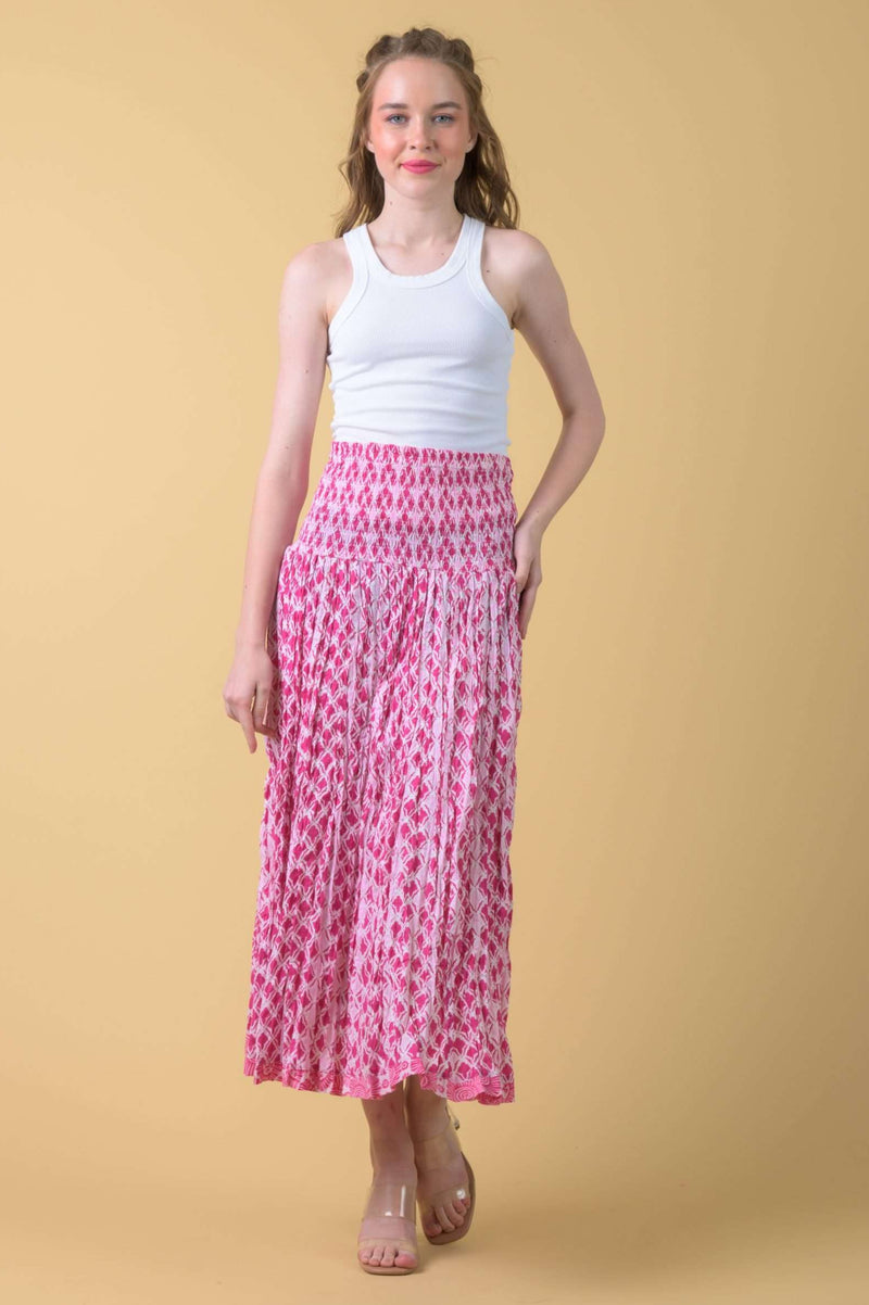 The Arista Skirt in Maxton Pink | Handprint Dream Apparel