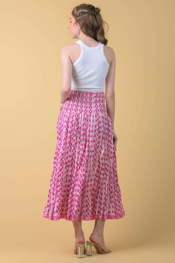 The Arista Skirt in Maxton Pink | Handprint Dream Apparel