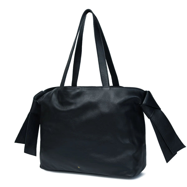 Anika Bow Detail Tote in Black | Bell & Fox