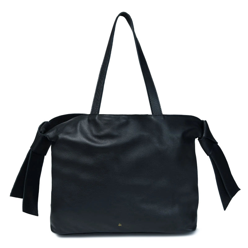 Anika Bow Detail Tote in Black | Bell & Fox