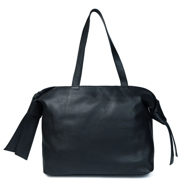 Anika Bow Detail Tote in Black | Bell & Fox