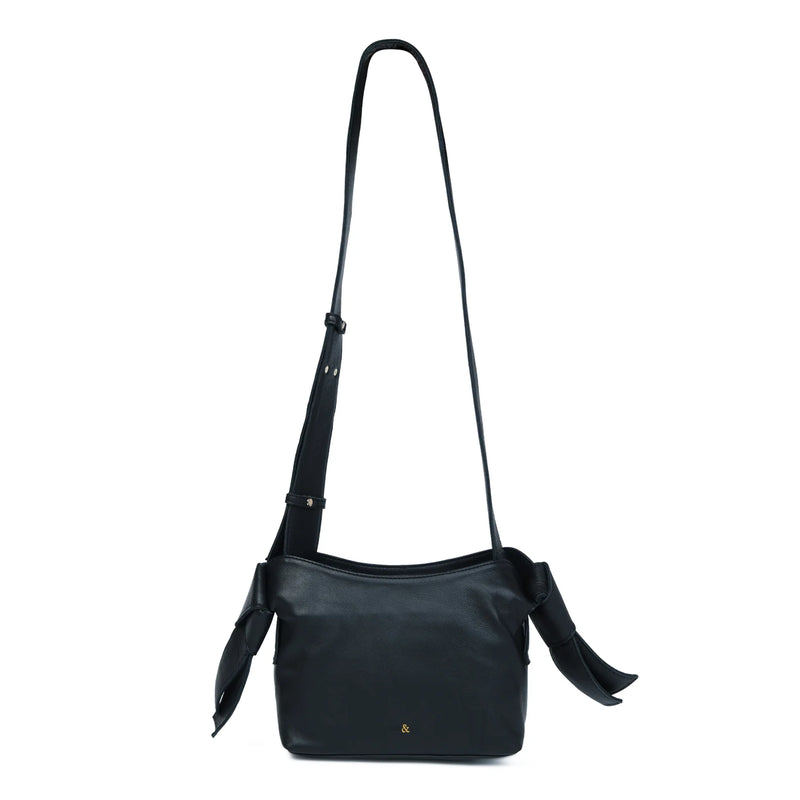 Anisha Bow Detail Crossbody in Black | Bell & Fox