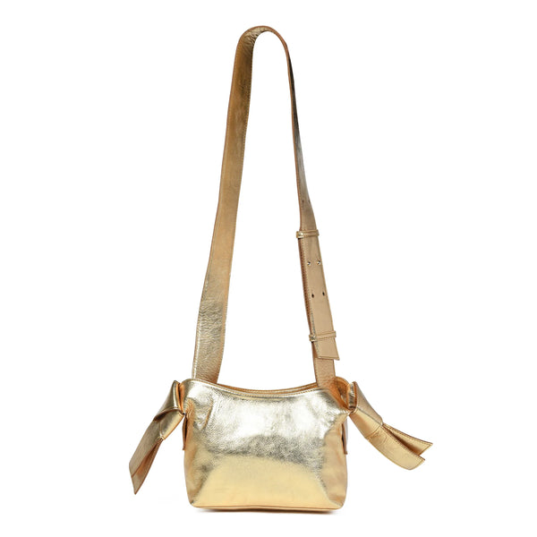 Anisha Bow Detail Crossbody in Gold | Bell & Fox