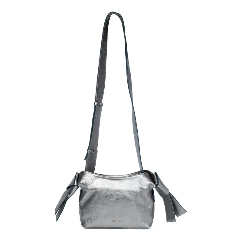 Anisha Bow Detail Crossbody in Gunmetal | Bell & Fox