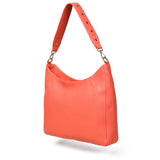 Asam Leather Hobo Crossbody Bag in Coral | Bell & Fox