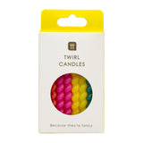 Colourful Bright Birthday Twirl Candles - 8 Pack | Talking Tables at Sarah Thomson