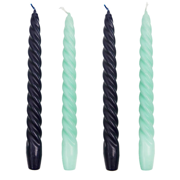 Coloured Spiral Candles - 4 Pack | Talking Tables
