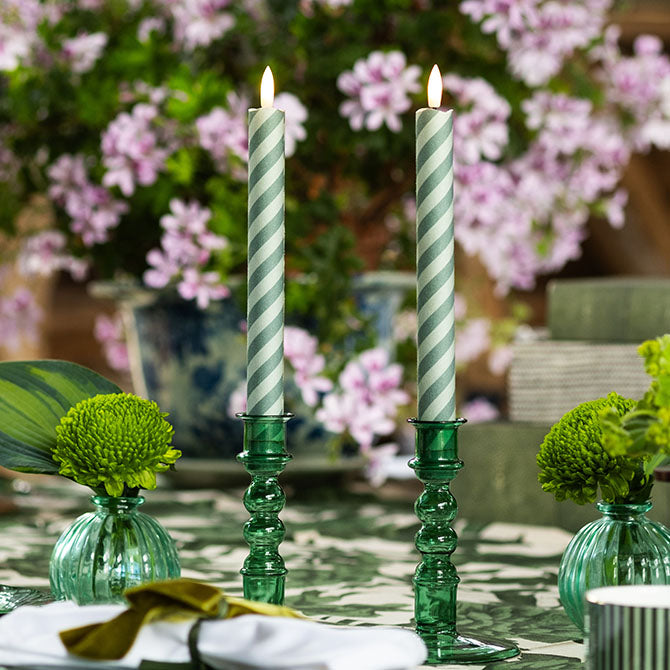 Appletini Barley Twist Flameless LED Wax Candles | Tinkalink