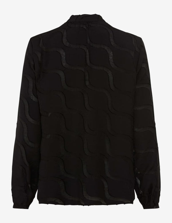 Vivi Black Textured Blouse | Brax