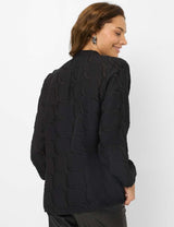 Vivi Black Textured Blouse | Brax