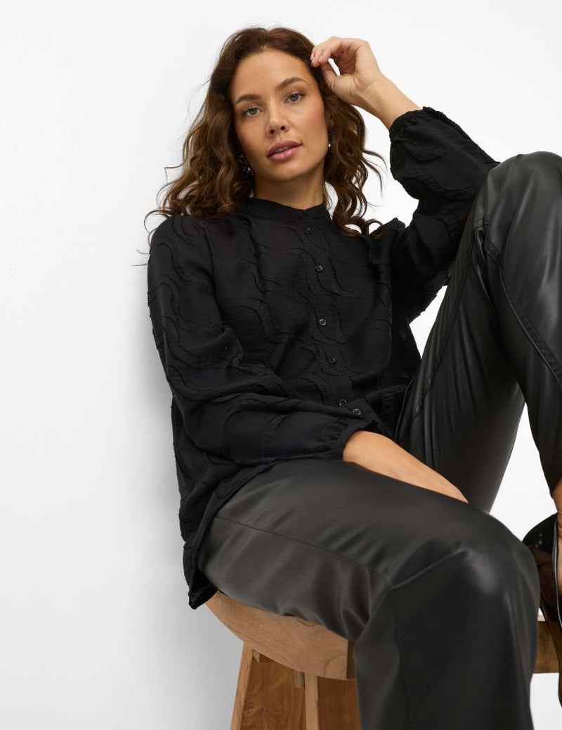 Vivi Black Textured Blouse | Brax
