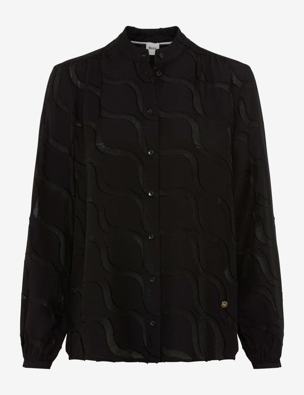 Vivi Black Textured Blouse | Brax