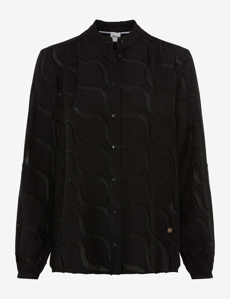 Vivi Black Textured Blouse | Brax