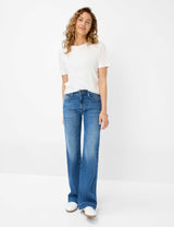 Maine Mid Blue Wide Leg Jeans | Brax