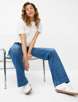 Maine Mid Blue Wide Leg Jeans | Brax