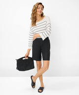 Mel B Black Linen Shorts | Brax