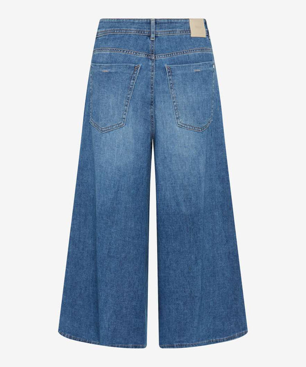 Melli S Cropped Denim Culottes in Stone Blue | Brax