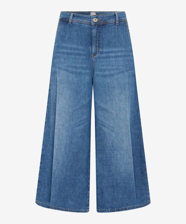 Melli S Cropped Denim Culottes in Stone Blue | Brax