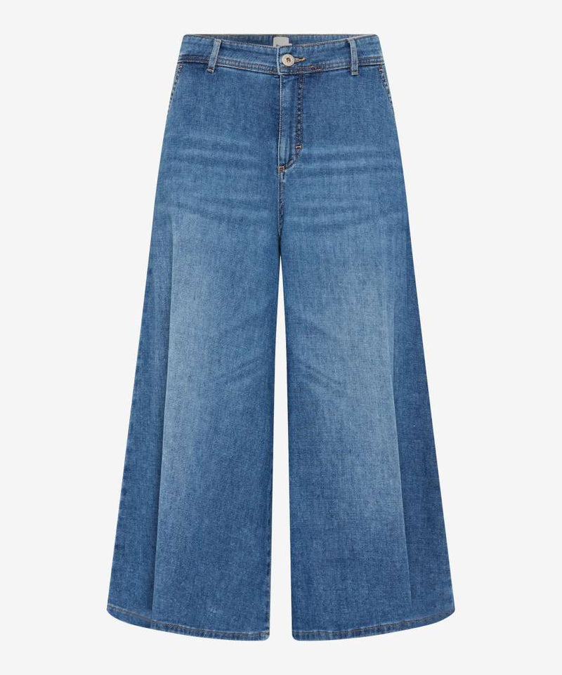 Melli S Cropped Denim Culottes in Stone Blue | Brax