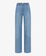 Maine Striped Wide Leg Drawstring Jeans | Brax