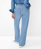 Maine Striped Wide Leg Drawstring Jeans | Brax