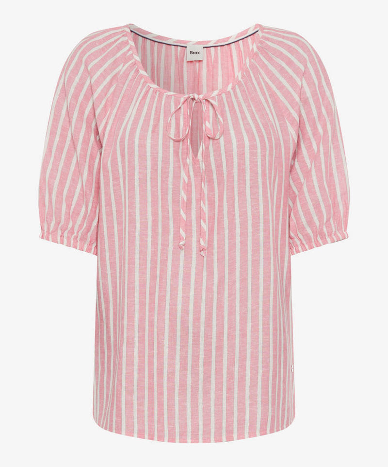 Viva Pink Stripe Linen Blouse | Brax