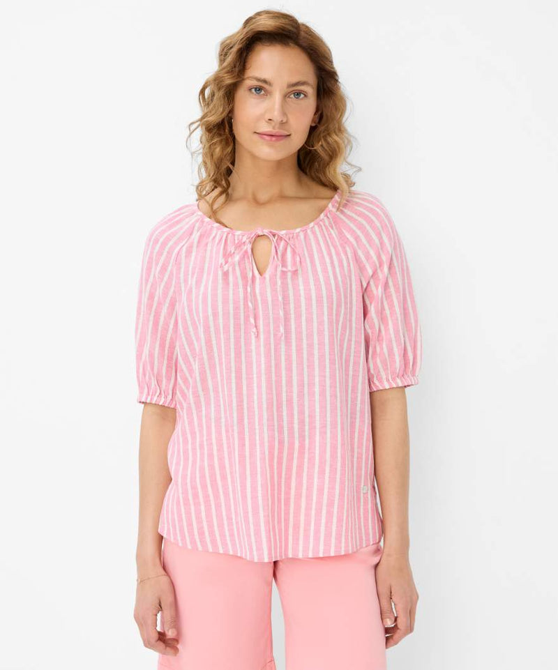 Viva Pink Stripe Linen Blouse | Brax