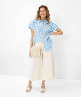 Melli S Cropped Denim Culottes in Off White | Brax