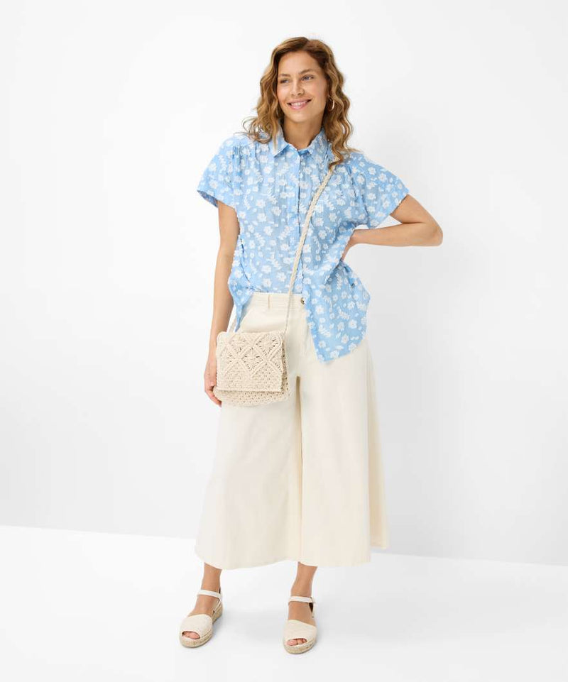 Melli S Cropped Denim Culottes in Off White | Brax