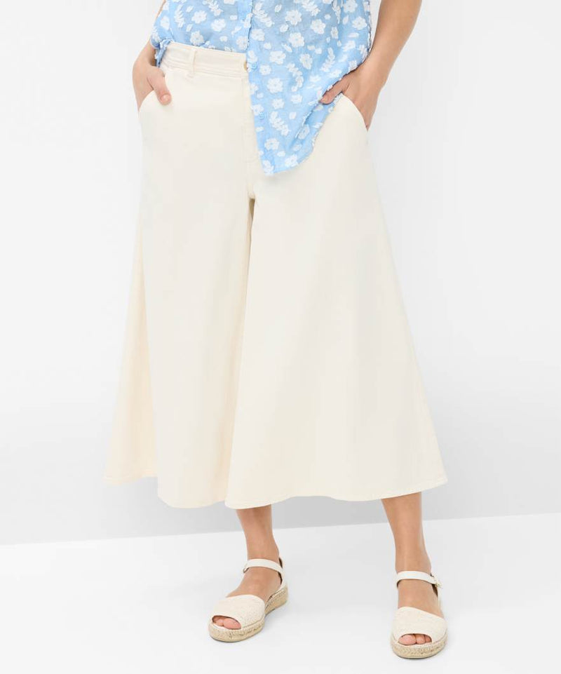 Melli S Cropped Denim Culottes in Off White | Brax