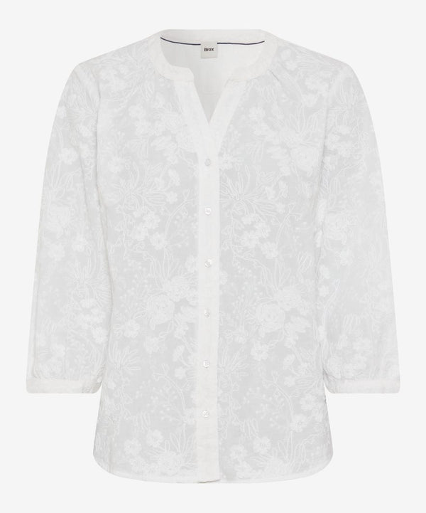 Velia White Applique Blouse | Brax