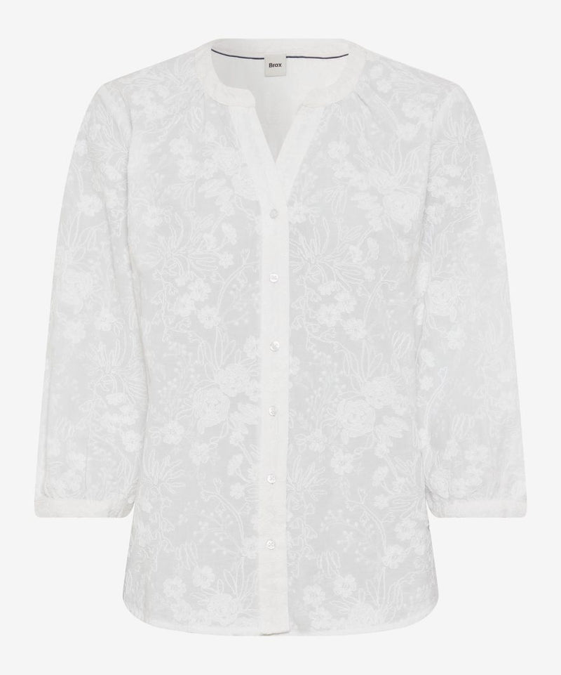 Velia White Applique Blouse | Brax