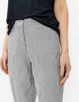 Mara S Navy Striped Chino Trousers | Brax