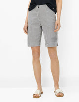 Mia B Navy Striped Shorts | Brax