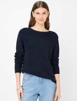 Lesley Navy Round Neck Jumper | Brax